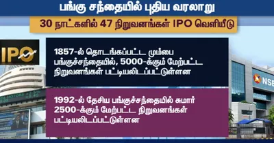 பங்கு சந்தையில் புதிய வரலாறு   30 நாட்களில் 47 நிறுவனங்கள் ipo வெளியீடு   சிறப்பு கட்டுரை 